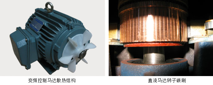 變頻控制馬達散熱結構和直流馬達轉子碳刷